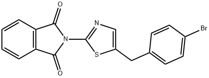 2-(5-(4-bromobenzyl)thiazol-2-yl)isoindoline-1,3-dione 구조식 이미지