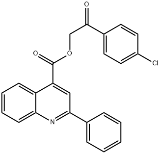 2-(4-chlorophenyl)-2-oxoethyl 2-phenylquinoline-4-carboxylate 구조식 이미지