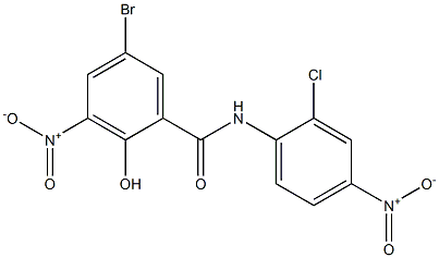 5-bromo-N-(2-chloro-4-nitrophenyl)-2-hydroxy-3-nitrobenzamide Structure