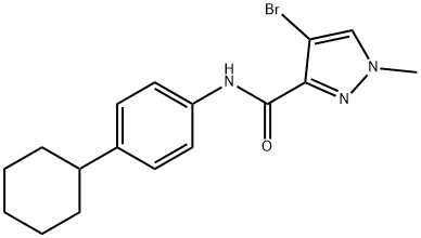 4-bromo-N-(4-cyclohexylphenyl)-1-methylpyrazole-3-carboxamide Structure