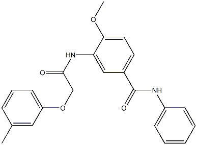 4-methoxy-3-[[2-(3-methylphenoxy)acetyl]amino]-N-phenylbenzamide Structure