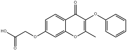 2-((2-methyl-4-oxo-3-phenoxy-4H-chromen-7-yl)oxy)acetic acid Structure