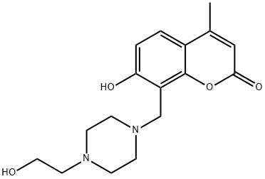 7-hydroxy-8-((4-(2-hydroxyethyl)piperazin-1-yl)methyl)-4-methyl-2H-chromen-2-one 구조식 이미지