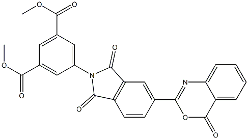 dimethyl 5-[1,3-dioxo-5-(4-oxo-4H-3,1-benzoxazin-2-yl)-1,3-dihydro-2H-isoindol-2-yl]benzene-1,3-dicarboxylate Structure