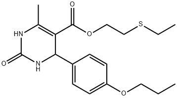 2-(ethylthio)ethyl 6-methyl-2-oxo-4-(4-propoxyphenyl)-1,2,3,4-tetrahydropyrimidine-5-carboxylate Structure