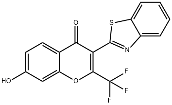 3-(benzo[d]thiazol-2-yl)-7-hydroxy-2-(trifluoromethyl)-4H-chromen-4-one Structure