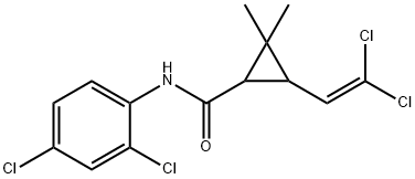 N-(2,4-dichlorophenyl)-3-(2,2-dichlorovinyl)-2,2-dimethylcyclopropane-1-carboxamide Structure