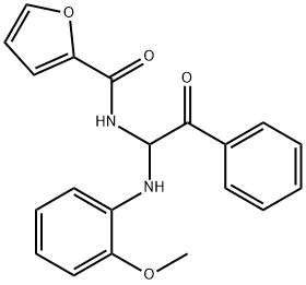 N-[1-(2-methoxyanilino)-2-oxo-2-phenylethyl]furan-2-carboxamide Structure