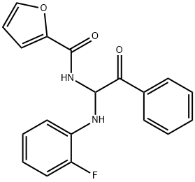 N-(1-((2-fluorophenyl)amino)-2-oxo-2-phenylethyl)furan-2-carboxamide Structure