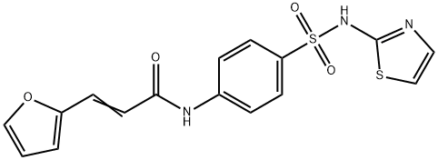 3-(2-furyl)-N-{4-[(1,3-thiazol-2-ylamino)sulfonyl]phenyl}acrylamide 구조식 이미지