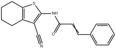 N-(3-cyano-4,5,6,7-tetrahydrobenzo[b]thiophen-2-yl)cinnamamide 구조식 이미지