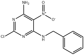 N4-benzyl-2-chloro-5-nitropyrimidine-4,6-diamine 구조식 이미지