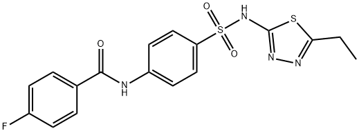 N-(4-(N-(5-ethyl-1,3,4-thiadiazol-2-yl)sulfamoyl)phenyl)-4-fluorobenzamide Structure
