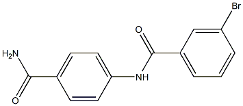 3-bromo-N-(4-carbamoylphenyl)benzamide Structure