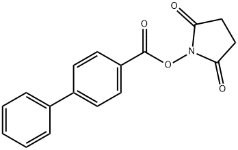 Biphenyl-4-carboxylic acid 2,5-dioxo-pyrrolidin-1-yl ester 구조식 이미지