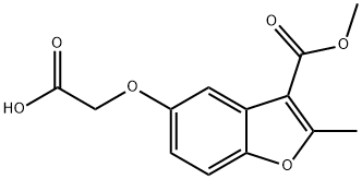 2-((3-(methoxycarbonyl)-2-methylbenzofuran-5-yl)oxy)acetic acid 구조식 이미지