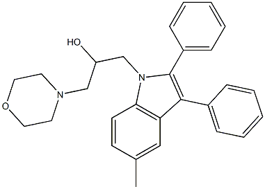 1-(5-methyl-2,3-diphenyl-1H-indol-1-yl)-3-morpholinopropan-2-ol Structure