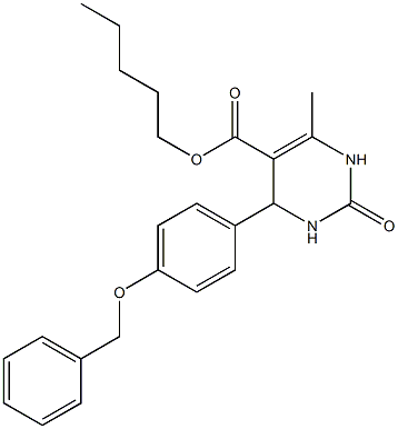 4-(4-Benzyloxy-phenyl)-6-methyl-2-oxo-1,2,3,4-tetrahydro-pyrimidine-5-carboxylic acid pentyl ester Structure