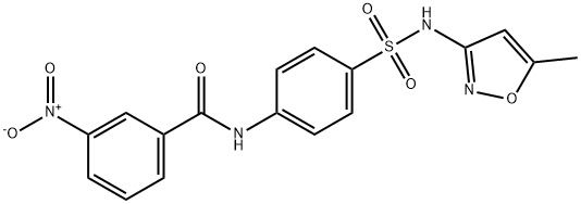 N-(4-(N-(5-methylisoxazol-3-yl)sulfamoyl)phenyl)-3-nitrobenzamide Structure