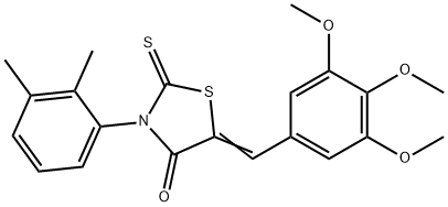 (Z)-3-(2,3-dimethylphenyl)-2-thioxo-5-(3,4,5-trimethoxybenzylidene)thiazolidin-4-one 구조식 이미지