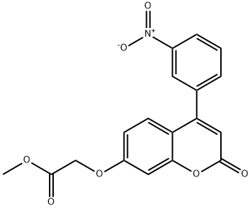 methyl 2-((4-(3-nitrophenyl)-2-oxo-2H-chromen-7-yl)oxy)acetate Structure