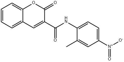 N-(2-methyl-4-nitrophenyl)-2-oxo-2H-chromene-3-carboxamide 구조식 이미지