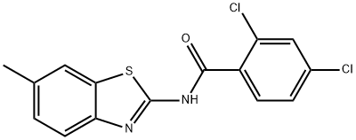 2,4-dichloro-N-(6-methylbenzo[d]thiazol-2-yl)benzamide 구조식 이미지