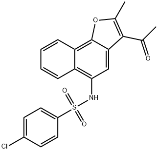 N-(3-acetyl-2-methylnaphtho[1,2-b]furan-5-yl)-4-chlorobenzenesulfonamide Structure