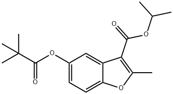 isopropyl 2-methyl-5-(pivaloyloxy)benzofuran-3-carboxylate Structure