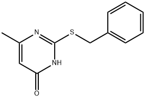 4(1H)-Pyrimidinone, 6-methyl-2-[(phenylmethyl)thio]- 구조식 이미지
