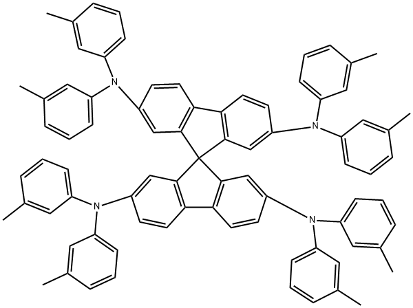 2,2',7,7'-Octa(m-tolylamine)-9,9-spirobifluorene 구조식 이미지