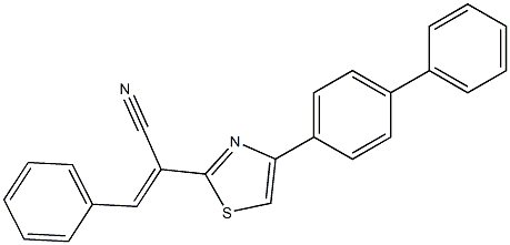(2E)-2-[4-(biphenyl-4-yl)-1,3-thiazol-2-yl]-3-phenylprop-2-enenitrile 구조식 이미지