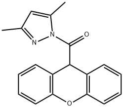 (3,5-dimethylpyrazol-1-yl)-(9H-xanthen-9-yl)methanone Structure