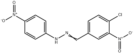 1-(4-chloro-3-nitrobenzylidene)-2-(4-nitrophenyl)hydrazine 구조식 이미지