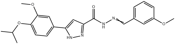 (E)-3-(4-isopropoxy-3-methoxyphenyl)-N-(3-methoxybenzylidene)-1H-pyrazole-5-carbohydrazide Structure