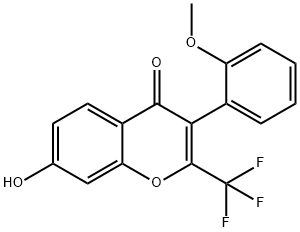 7-hydroxy-3-(2-methoxyphenyl)-2-(trifluoromethyl)-4H-chromen-4-one 구조식 이미지