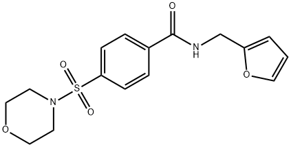 N-(furan-2-ylmethyl)-4-(morpholinosulfonyl)benzamide 구조식 이미지