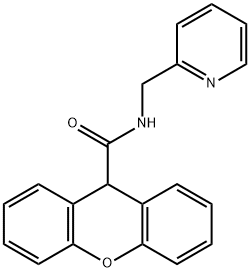 N-(pyridin-2-ylmethyl)-9H-xanthene-9-carboxamide 구조식 이미지