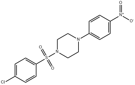 1-[(4-chlorophenyl)sulfonyl]-4-(4-nitrophenyl)piperazine 구조식 이미지