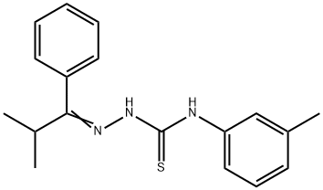 2-methyl-1-phenyl-1-propanone N-(3-methylphenyl)thiosemicarbazone 구조식 이미지