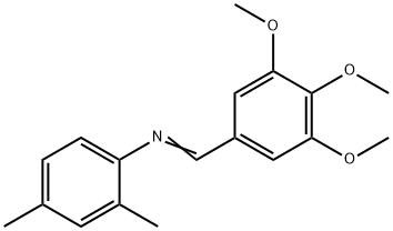 (2,4-dimethylphenyl)(3,4,5-trimethoxybenzylidene)amine 구조식 이미지