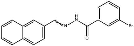 3-bromo-N'-(2-naphthylmethylene)benzohydrazide 구조식 이미지