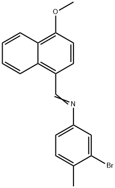 (3-bromo-4-methylphenyl)[(4-methoxy-1-naphthyl)methylene]amine Structure