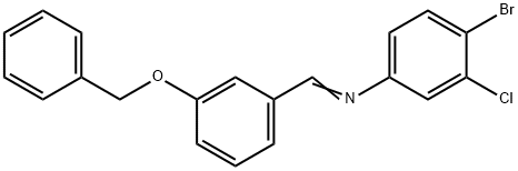 N-[3-(benzyloxy)benzylidene]-4-bromo-3-chloroaniline 구조식 이미지