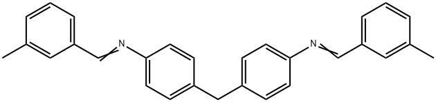 (3-methylbenzylidene)(4-{4-[(3-methylbenzylidene)amino]benzyl}phenyl)amine Structure