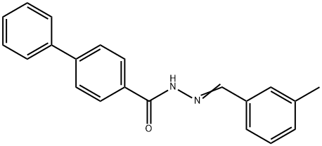 N'-(3-methylbenzylidene)-4-biphenylcarbohydrazide Structure