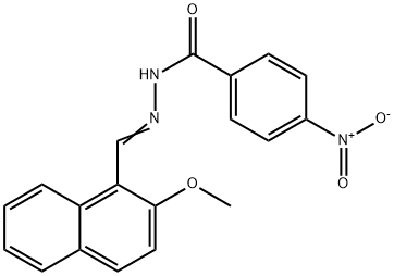 N'-[(2-methoxy-1-naphthyl)methylene]-4-nitrobenzohydrazide 구조식 이미지