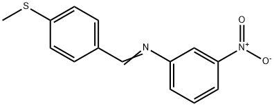 N-[4-(methylsulfanyl)benzylidene]-3-nitroaniline 구조식 이미지