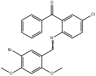 {2-[(5-bromo-2,4-dimethoxybenzylidene)amino]-5-chlorophenyl}(phenyl)methanone Structure