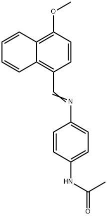 N-(4-{[(4-methoxy-1-naphthyl)methylene]amino}phenyl)acetamide Structure